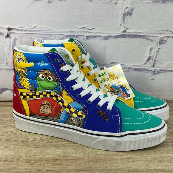 Vans Sesame Street Sk8-Hi Oscar's Taxi Service Womens 7.5 Mens 6 High Top Shoes - Picture 1 of 8